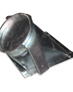 Branch piece 45deg dia 150 with shutter